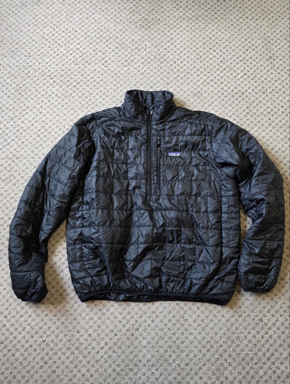 Patagonia Black Quilted Pullover Jacket